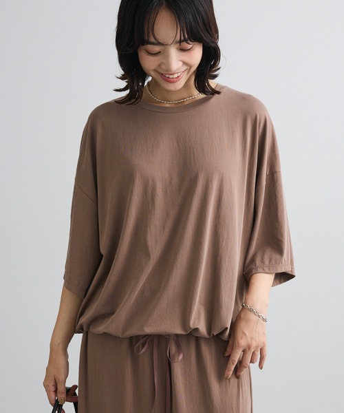 Green Parks(グリーンパークス)の「サンドウォッシュ加工とろみカットプルオーバー(Tシャツ/カットソー・レディース・グレー/ブラウン/ブラック・FREE)」の3枚目の写真