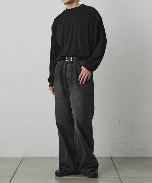 COLONY 2139(コロニートゥーワンスリーナイン)の「ストレッチプリーツ長袖T(Tシャツ/カットソー・メンズ・グレー/ネイビー/ブラック/ブラウン・MEDIUM/LARGE)」の10枚目の写真