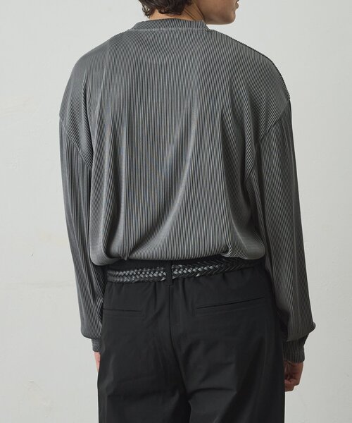 COLONY 2139(コロニートゥーワンスリーナイン)の「ストレッチプリーツ長袖T(Tシャツ/カットソー・メンズ・グレー/ネイビー/ブラック/ブラウン・MEDIUM/LARGE)」の15枚目の写真