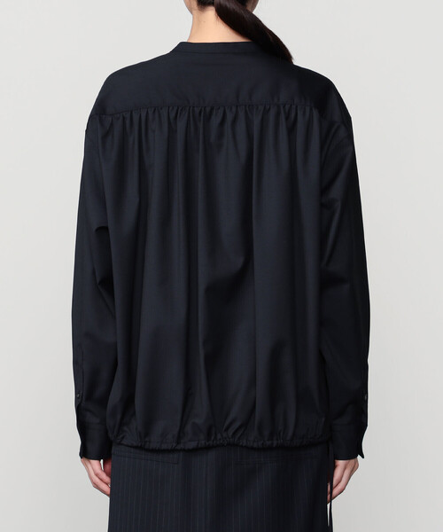 nicholson&nicholson（ニコルソンアンドニコルソン）の「nicholson & nicholson | 〈別注〉 ドローストリング長袖ブラウス WOMEN（シャツ/ブラウス・レディース・チャコール/ネイビー・38）」の12枚目の写真