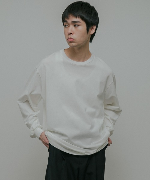 URBAN RESEARCH DOORS（アーバンリサーチドアーズ）の「Ultima Jersey Long-Sleeve T-Shirts（Tシャツ/カットソー・メンズ・ホワイト/チャコールグレー/ブラウン・MEDIUM/LARGE/SMALL）」の5枚目の写真