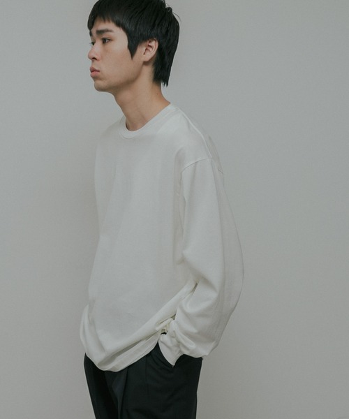 URBAN RESEARCH DOORS（アーバンリサーチドアーズ）の「Ultima Jersey Long-Sleeve T-Shirts（Tシャツ/カットソー・メンズ・ホワイト/チャコールグレー/ブラウン・MEDIUM/LARGE/SMALL）」の6枚目の写真