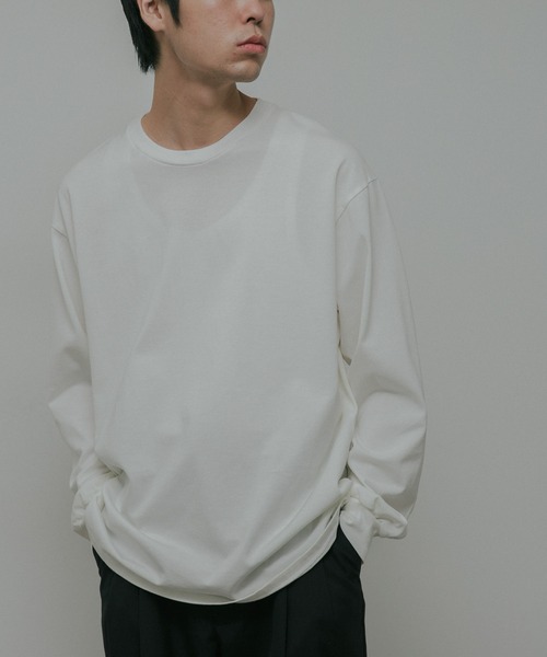URBAN RESEARCH DOORS（アーバンリサーチドアーズ）の「Ultima Jersey Long-Sleeve T-Shirts（Tシャツ/カットソー・メンズ・ホワイト/チャコールグレー/ブラウン・MEDIUM/LARGE/SMALL）」の8枚目の写真