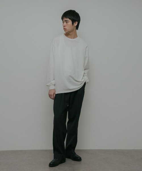 URBAN RESEARCH DOORS（アーバンリサーチドアーズ）の「Ultima Jersey Long-Sleeve T-Shirts（Tシャツ/カットソー・メンズ・ホワイト/チャコールグレー/ブラウン・MEDIUM/LARGE/SMALL）」の9枚目の写真