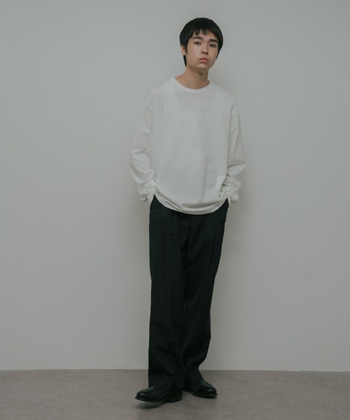 URBAN RESEARCH DOORS（アーバンリサーチドアーズ）の「Ultima Jersey Long-Sleeve T-Shirts（Tシャツ/カットソー・メンズ・ホワイト/チャコールグレー/ブラウン・MEDIUM/LARGE/SMALL）」の10枚目の写真