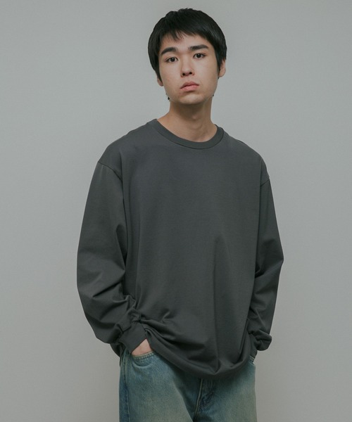 URBAN RESEARCH DOORS（アーバンリサーチドアーズ）の「Ultima Jersey Long-Sleeve T-Shirts（Tシャツ/カットソー・メンズ・ホワイト/チャコールグレー/ブラウン・MEDIUM/LARGE/SMALL）」の19枚目の写真
