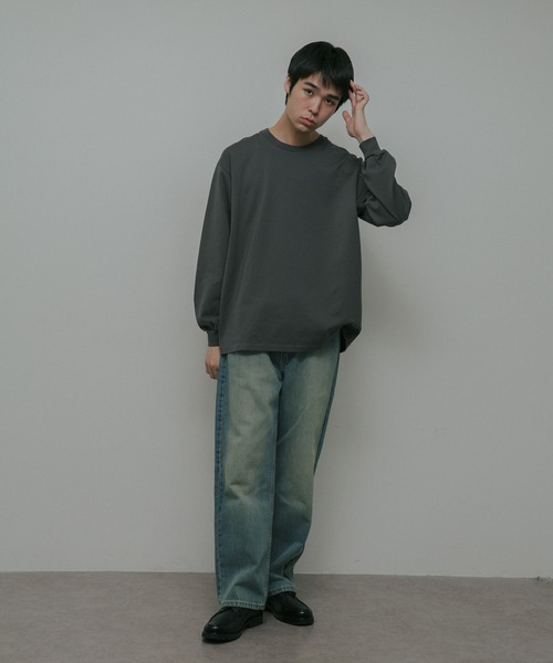 URBAN RESEARCH DOORS（アーバンリサーチドアーズ）の「Ultima Jersey Long-Sleeve T-Shirts（Tシャツ/カットソー・メンズ・ホワイト/チャコールグレー/ブラウン・MEDIUM/LARGE/SMALL）」の21枚目の写真