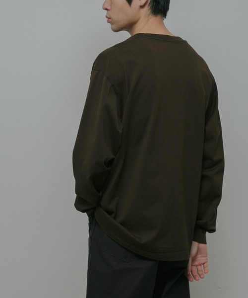 URBAN RESEARCH DOORS（アーバンリサーチドアーズ）の「Ultima Jersey Long-Sleeve T-Shirts（Tシャツ/カットソー・メンズ・ホワイト/チャコールグレー/ブラウン・MEDIUM/LARGE/SMALL）」の13枚目の写真