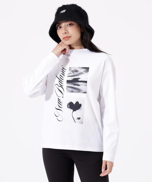 New Balance Golf(ニューバランスゴルフ)の「ロゴ×フラワー UV 長袖 モックネック プルオーバー (WOMENS)(Tシャツ/カットソー・レディース・ホワイト/ワイン/ブラック・SMALL/MEDIUM/LARGE)」の2枚目の写真