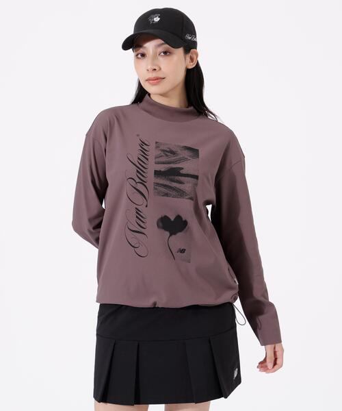 New Balance Golf(ニューバランスゴルフ)の「ロゴ×フラワー UV 長袖 モックネック プルオーバー (WOMENS)(Tシャツ/カットソー・レディース・ホワイト/ワイン/ブラック・SMALL/MEDIUM/LARGE)」の3枚目の写真