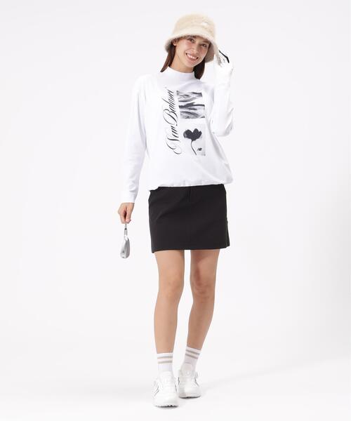 New Balance Golf(ニューバランスゴルフ)の「ロゴ×フラワー UV 長袖 モックネック プルオーバー (WOMENS)(Tシャツ/カットソー・レディース・ホワイト/ワイン/ブラック・SMALL/MEDIUM/LARGE)」の4枚目の写真