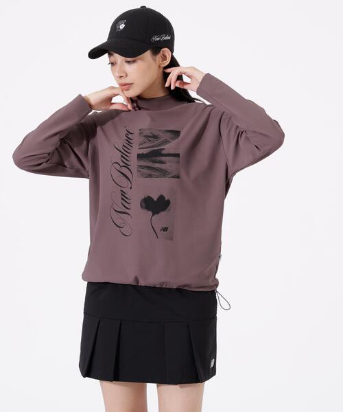 New Balance Golf(ニューバランスゴルフ)の「ロゴ×フラワー UV 長袖 モックネック プルオーバー (WOMENS)(Tシャツ/カットソー・レディース・ホワイト/ワイン/ブラック・SMALL/MEDIUM/LARGE)」の8枚目の写真