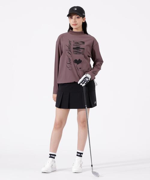 New Balance Golf(ニューバランスゴルフ)の「ロゴ×フラワー UV 長袖 モックネック プルオーバー (WOMENS)(Tシャツ/カットソー・レディース・ホワイト/ワイン/ブラック・SMALL/MEDIUM/LARGE)」の9枚目の写真