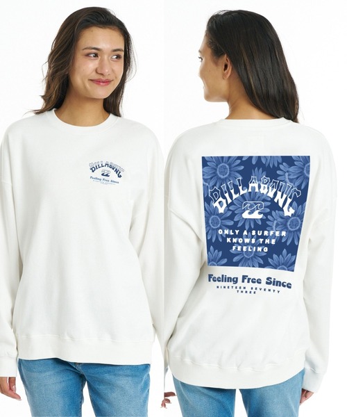 BILLABONG(ビラボン)の「BILLABONG ウィメンズ SQUARE LOGO CREW トレーナー 【BOY FIT】【2026年秋冬モデル】/ビラボンスウェット(スウェット・レディース・ホワイト系その他2/ブラック/グレー/オフホワイト・LARGE/MEDIUM)」の2枚目の写真