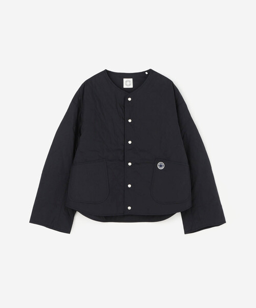 ORCIVAL（オーシバル）の「ORCIVAL | コットンタイプライター ノーカラーパインピングジャケット MEN（ノーカラージャケット・レディース・チャコール/ダークネイビー/ダークブラウン・1/2）」の5枚目の写真