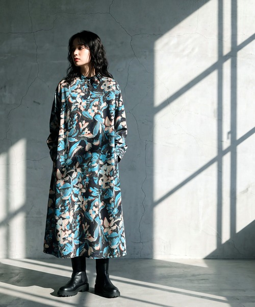 antiqua（アンティカ）の「花柄 ロングワンピース（ワンピース・レディース・ブルー系その他・ONESIZE）」の11枚目の写真