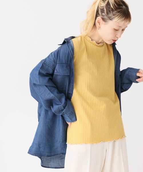HEART MARKET(ハートマーケット)の「クルー配色メローインナー(Tシャツ/カットソー・レディース・ブラック/ピンク/ナチュラル/ブラック系/ブルー/チャコール/グレー/ホワイト系/イエロー/ホワイト・MEDIUM/LL/LARGE)」の9枚目の写真