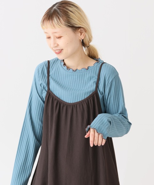 HEART MARKET(ハートマーケット)の「クルー配色メローインナー(Tシャツ/カットソー・レディース・ブラック/ピンク/ナチュラル/ブラック系/ブルー/チャコール/グレー/ホワイト系/イエロー/ホワイト・MEDIUM/LL/LARGE)」の8枚目の写真