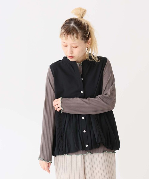 HEART MARKET(ハートマーケット)の「クルー配色メローインナー(Tシャツ/カットソー・レディース・ブラック/ピンク/ナチュラル/ブラック系/ブルー/チャコール/グレー/ホワイト系/イエロー/ホワイト・MEDIUM/LL/LARGE)」の6枚目の写真
