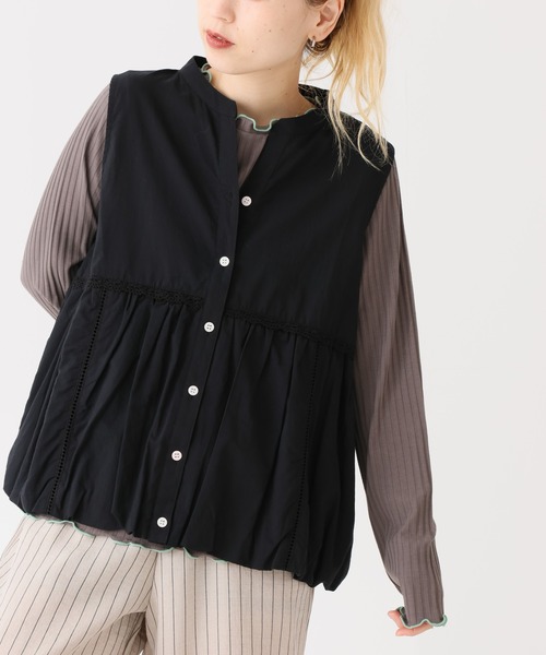HEART MARKET(ハートマーケット)の「クルー配色メローインナー(Tシャツ/カットソー・レディース・ブラック/ピンク/ナチュラル/ブラック系/ブルー/チャコール/グレー/ホワイト系/イエロー/ホワイト・MEDIUM/LL/LARGE)」の11枚目の写真