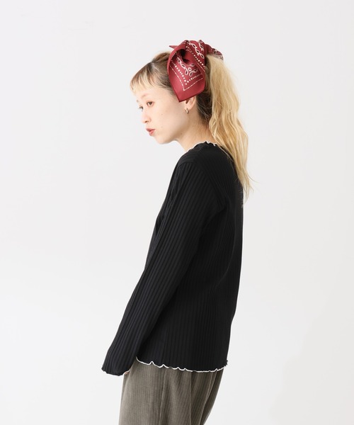 HEART MARKET(ハートマーケット)の「クルー配色メローインナー(Tシャツ/カットソー・レディース・ブラック/ピンク/ナチュラル/ブラック系/ブルー/チャコール/グレー/ホワイト系/イエロー/ホワイト・MEDIUM/LL/LARGE)」の19枚目の写真