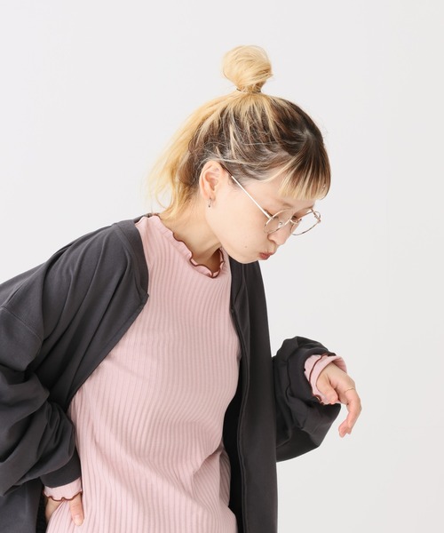 HEART MARKET(ハートマーケット)の「クルー配色メローインナー(Tシャツ/カットソー・レディース・ブラック/ピンク/ナチュラル/ブラック系/ブルー/チャコール/グレー/ホワイト系/イエロー/ホワイト・MEDIUM/LL/LARGE)」の22枚目の写真