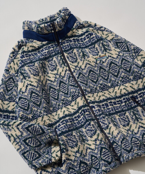 FREAK'S STORE(フリークスストア)の「限定展開 FREAK'S STORE OUTDOORS ジャガード ボア ジップ ブルゾン(その他アウター・レディース・ブラウン/ダークネイビー/ブルー/ネイビー/ナチュラル・フリ-)」の4枚目の写真
