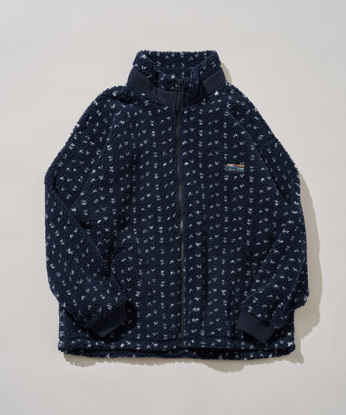 FREAK'S STORE(フリークスストア)の「限定展開 FREAK'S STORE OUTDOORS ジャガード ボア ジップ ブルゾン(その他アウター・レディース・ブラウン/ダークネイビー/ブルー/ネイビー/ナチュラル・フリ-)」の5枚目の写真