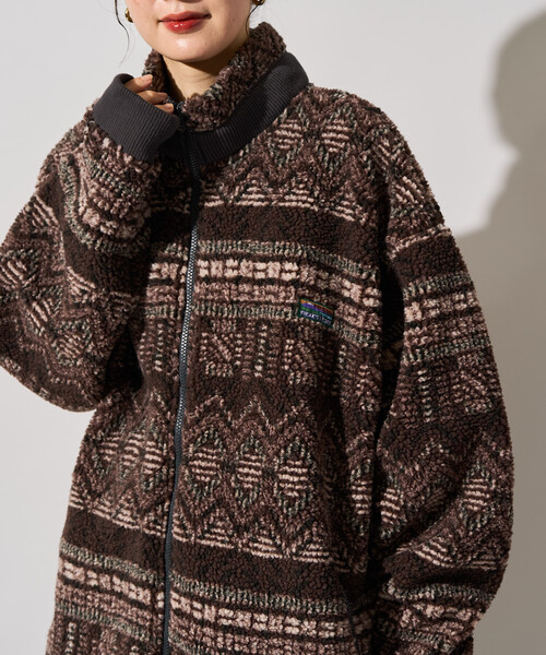 FREAK'S STORE(フリークスストア)の「限定展開 FREAK'S STORE OUTDOORS ジャガード ボア ジップ ブルゾン(その他アウター・レディース・ブラウン/ダークネイビー/ブルー/ネイビー/ナチュラル・フリ-)」の11枚目の写真