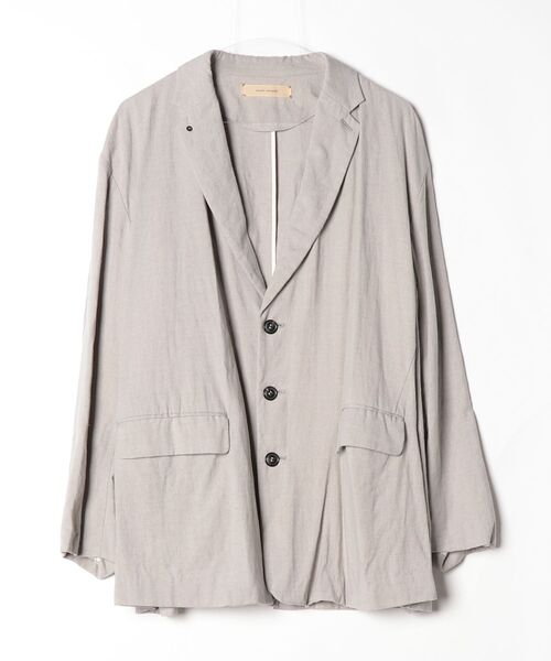 suzuki takayuki(スズキタカユキ)の「over jacket(テーラードジャケット・レディース・アイボリー/グレー/ピンク・01/02/00)」の3枚目の写真