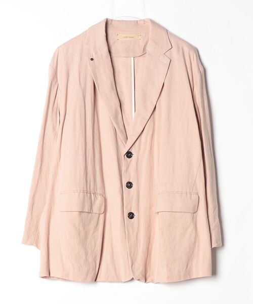 suzuki takayuki(スズキタカユキ)の「over jacket(テーラードジャケット・レディース・アイボリー/グレー/ピンク・01/02/00)」の1枚目の写真