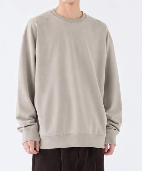 KANEMASA PHIL.(カネマサフィル)の「【KANEMASA PHIL.】別注 28G Cupro Pullover(スウェット・メンズ・チャコールグレー/レッド/ベージュ/ブラック・L/M)」の4枚目の写真