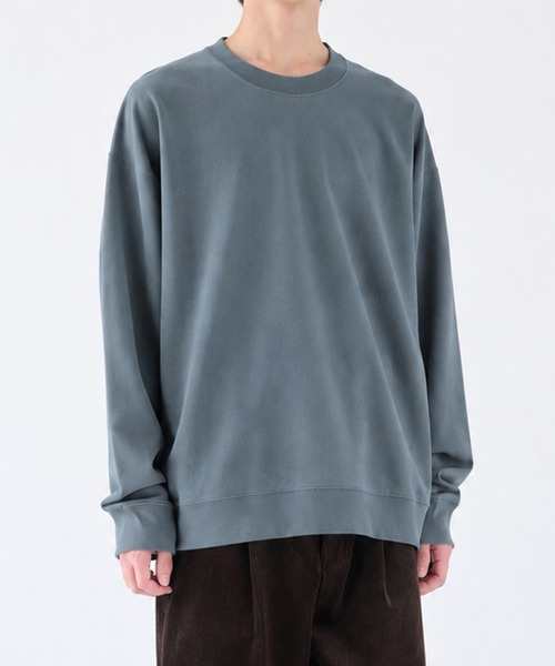KANEMASA PHIL.(カネマサフィル)の「【KANEMASA PHIL.】別注 28G Cupro Pullover(スウェット・メンズ・チャコールグレー/レッド/ベージュ/ブラック・L/M)」の3枚目の写真
