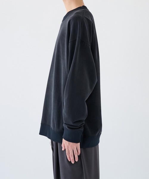 KANEMASA PHIL.(カネマサフィル)の「【KANEMASA PHIL.】別注 28G Cupro Pullover(スウェット・メンズ・チャコールグレー/レッド/ベージュ/ブラック・L/M)」の6枚目の写真