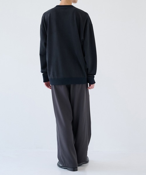 KANEMASA PHIL.(カネマサフィル)の「【KANEMASA PHIL.】別注 28G Cupro Pullover(スウェット・メンズ・チャコールグレー/レッド/ベージュ/ブラック・L/M)」の12枚目の写真