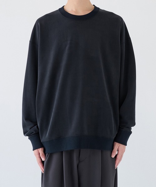 KANEMASA PHIL.(カネマサフィル)の「【KANEMASA PHIL.】別注 28G Cupro Pullover(スウェット・メンズ・チャコールグレー/レッド/ベージュ/ブラック・L/M)」の5枚目の写真