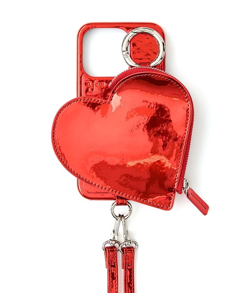 【完売品】ajew★glow heart case/iPhone 17ケース iPhone17/17Pro】ajew glow heart pocket case（スマホケース/カバー