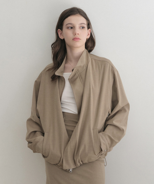 LENAV(ルナブ)の「LES WOOL ハーフネックブルゾン(ベージュ)(ブルゾン・レディース・ベージュ・FREE)」の1枚目の写真