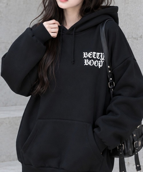 GLAMOROUS JANE(グラマラスジェーン)の「裏起毛BETTY BOOPバックプリントオーバーサイズパーカー(パーカー・レディース・チャコールグレー/ブラック/アイボリー・FREE)」の13枚目の写真