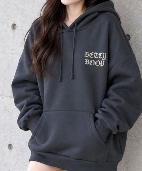 GLAMOROUS JANE(グラマラスジェーン)の「裏起毛BETTY BOOPバックプリントオーバーサイズパーカー(パーカー・レディース・チャコールグレー/ブラック/アイボリー・FREE)」の17枚目の写真