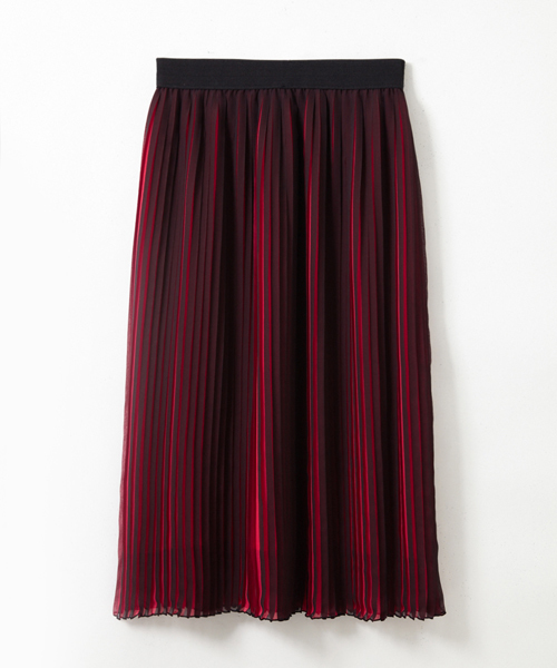 AMERICAN RAG CIE（アメリカンラグシー）の「AMERICAN RAG CIE シフォンバイカラープリーツスカート/210-AYH-ARC-01SK（スカート・レディース・イエロー系その他/ブラック系その他/ピンク系その他・FREE）」の3枚目の写真