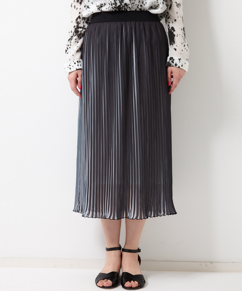 AMERICAN RAG CIE（アメリカンラグシー）の「AMERICAN RAG CIE シフォンバイカラープリーツスカート/210-AYH-ARC-01SK（スカート・レディース・イエロー系その他/ブラック系その他/ピンク系その他・FREE）」の12枚目の写真