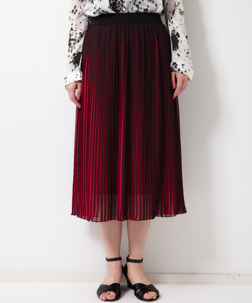 AMERICAN RAG CIE（アメリカンラグシー）の「AMERICAN RAG CIE シフォンバイカラープリーツスカート/210-AYH-ARC-01SK（スカート・レディース・イエロー系その他/ブラック系その他/ピンク系その他・FREE）」の15枚目の写真