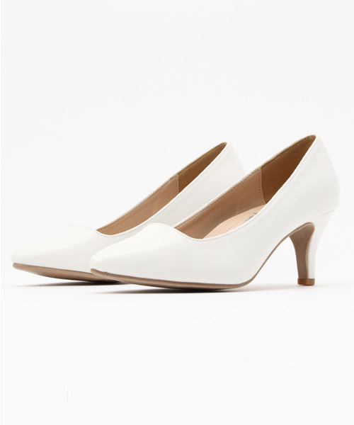 Noubel Voug Relax(ヌーベルヴォーグリラックス)の「Noubel Voug Relax(ヌーベル ヴォーグ リラックス)/ポインテッドトゥスクエアカット シンプルパンプス(パンプス・レディース・ライトブルー/ホワイト/レッド/ピンク/ブラック/ブラック系その他・S/LL/L/M)」の2枚目の写真