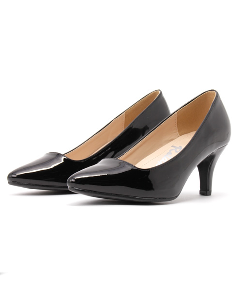 Noubel Voug Relax(ヌーベルヴォーグリラックス)の「Noubel Voug Relax(ヌーベル ヴォーグ リラックス)/ポインテッドトゥスクエアカット シンプルパンプス(パンプス・レディース・ライトブルー/ホワイト/レッド/ピンク/ブラック/ブラック系その他・S/LL/L/M)」の3枚目の写真