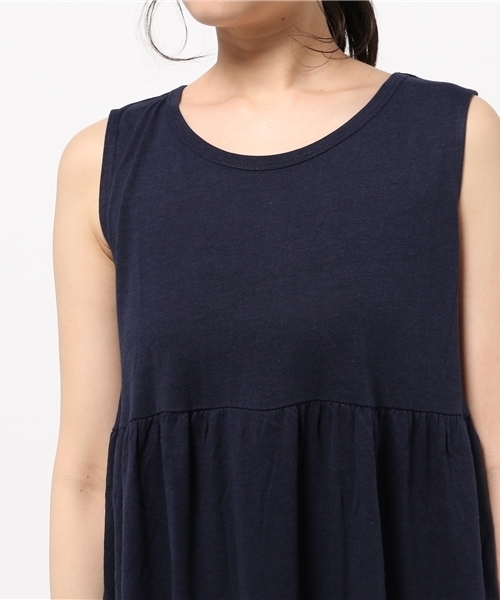 LBC(エルビーシー)の「om コットンレーヨンカットワンピース(ワンピース・レディース・ネイビー/ライトグレー/オリーブ・MEDIUM/LARGE)」の8枚目の写真