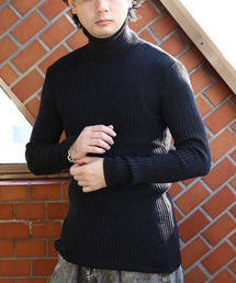 ８(eight) | タートルネック ニットセーター　リブ編み カットソー(ニット/セーター)