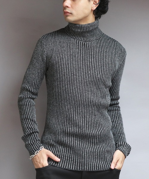 ８(eight)（エイト）の「リブ編みタートルネックセーター（ニット/セーター・メンズ・ホワイト/ワイン/カーキ/グレー/チャコールグレー/ブラック/ブルー・LARGE/MEDIUM/X-LARGE）」の18枚目の写真
