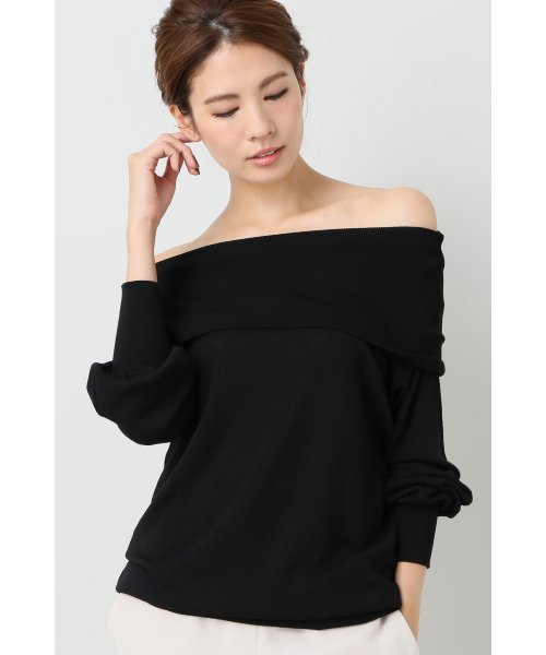 FIGARO Paris（フィガロパリ）の「14G オフショルダープルオーバー◆（ニット/セーター・レディース・グレー/ブラック/カーキ・FREE）」の2枚目の写真