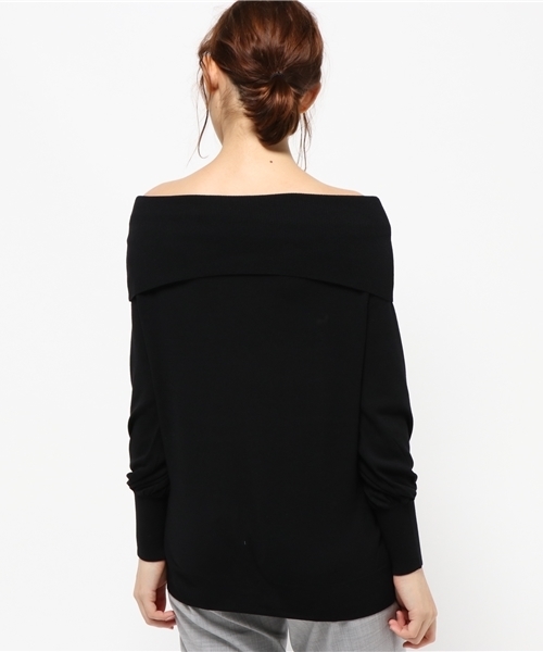 FIGARO Paris（フィガロパリ）の「14G オフショルダープルオーバー◆（ニット/セーター・レディース・グレー/ブラック/カーキ・FREE）」の6枚目の写真